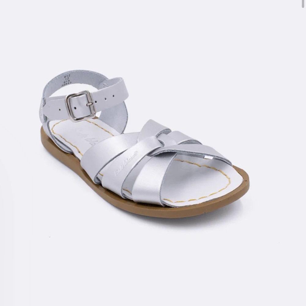 New! Silver Hoy Salt Water Original Sandals womens